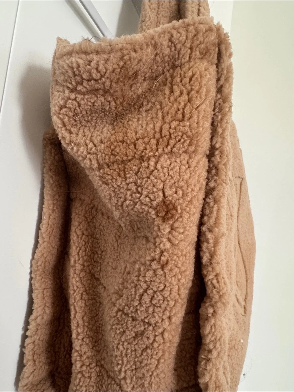 Victoria's Secret Tan Shearling Tote with Embossed VS Logo